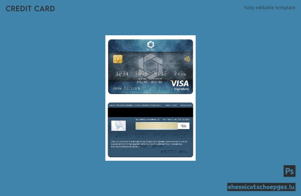 Philippinen Rizal Commercial Banking Corporation RCBC Visa-Signaturkarte Beispielvorschau